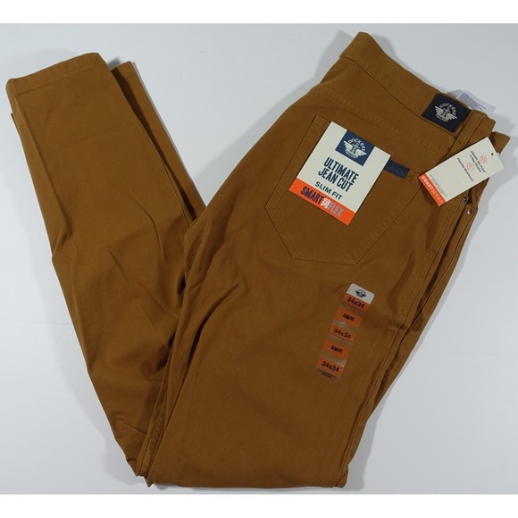 Dockers Ultimate Jean Cut Pants Men 34x34 Smart 360 Flex Brown NWT - Picture 5 of 5